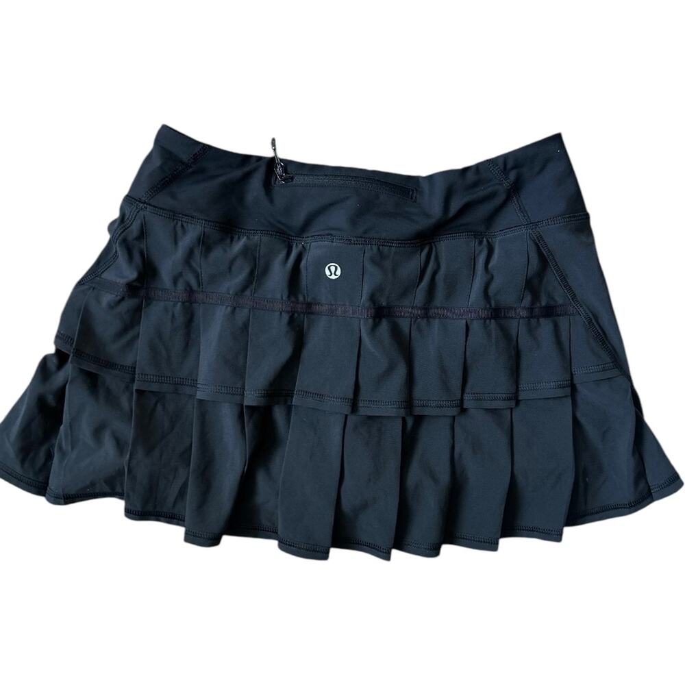 EUC Black Lululemon Run Pace Setter Skort | Skirt Size 12 - Picture 4 of 7
